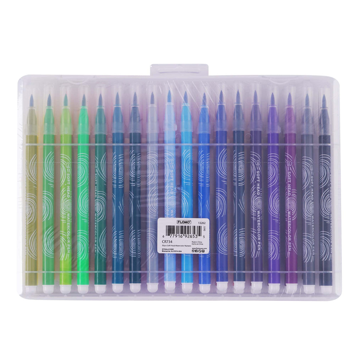 Wholesale Soft Head Watercolor Pen Set, 24 Colors by FLOMO