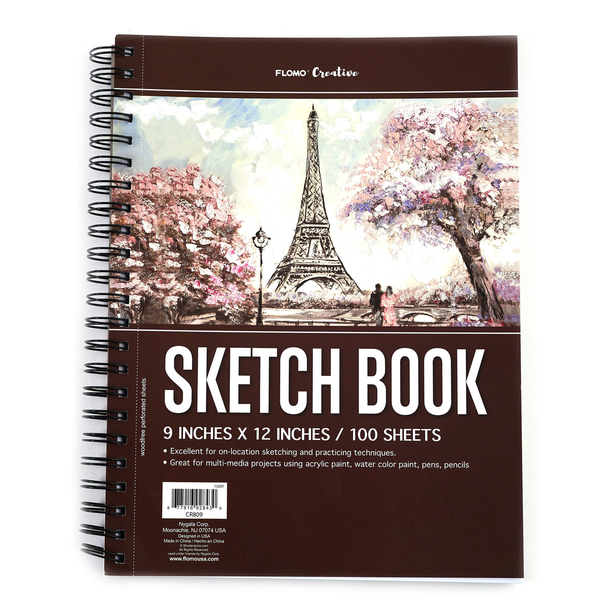 Cross Border Hot Sale Sketchbook 9X12 Sketchbook Coil Sketch Color