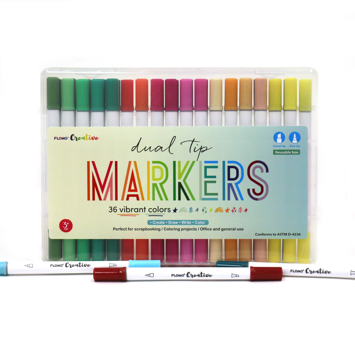 36 Set Bulk Markers Pack 8 Vibrant Marker Colors Washable Perfect for Kids  Party
