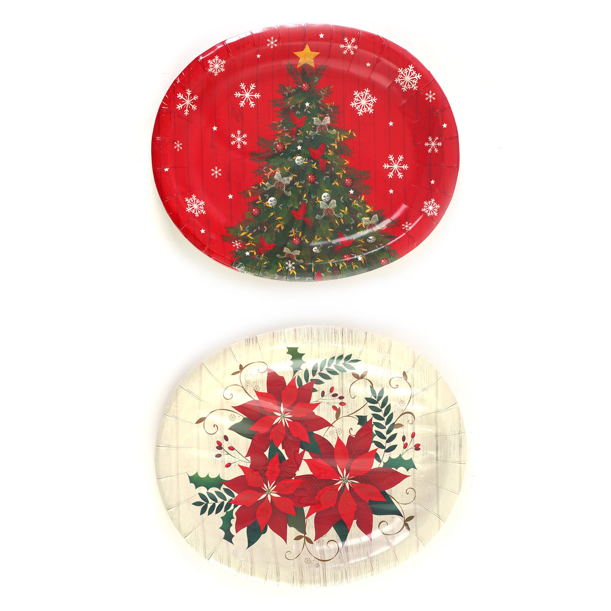 Christmas Holly Paper Plates, 24 ct