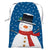 Christmas Snowman Face Tapestry With Lurex Drawstring Bag 14" X 18"