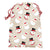 Christmas Santa/Snowman Faces Canvas Drawstring Bag 14" X 18"