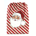 Christmas Retro Santa Face Canvas Drawstring Bag 24" X 36"