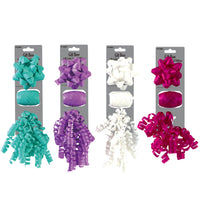 3Pk Matte Bow Set - 3.5" Bow, Curly Swirl, And 10Mm Egg Ribbon, 4 Colors