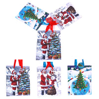 3Pk Large Snowy Christmastime Printed Bag, 4 Designs