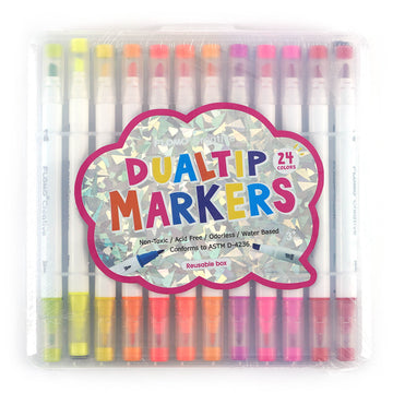 24Ct Dual Tip Chisel & Fine Tip Markers