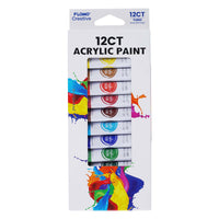 12Ct 12Ml Acrylic Paint, Regular Colors