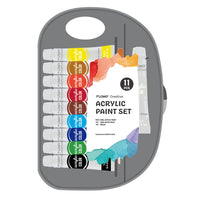 11Pc Acrylic Paint Set In Reusable Case