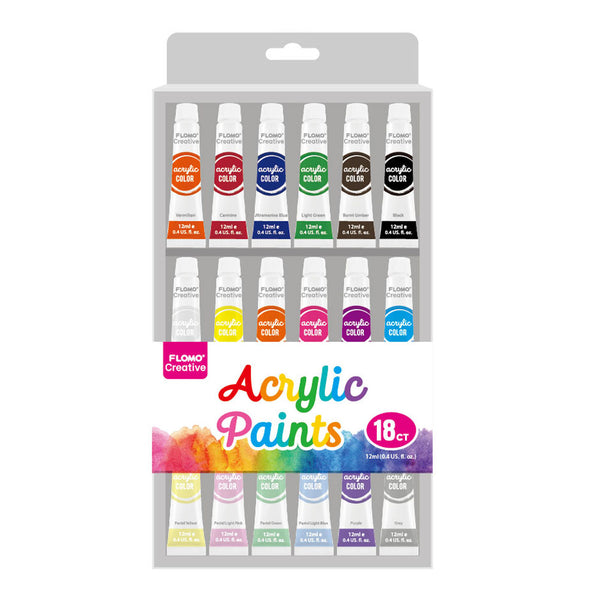 18 Ct 12Ml Acrylic Paint