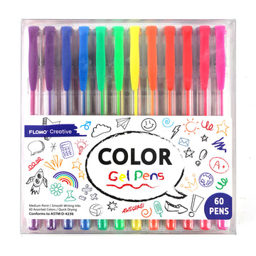 60 Pc Color Gel Pens, 60 Colors