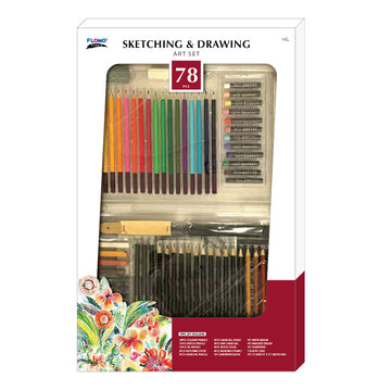 78Pc Sketching And Drawing Art Set With Plastic Case