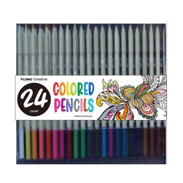 24Ct Colored Pencils With Natural Barrel