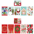 5Pk Large Christmas Whimsical Foldable Gift Boxes 17" X 11" X 2.5", 2 Assortments