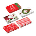 5Pk Large Christmas Whimsical Foldable Gift Boxes 17" X 11" X 2.5", 5 Designs