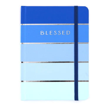 80 Sht/160 Pg Small Book Bound Religious H Stamp Journal, Blue Bless 7.25" X 5.25",1 Design