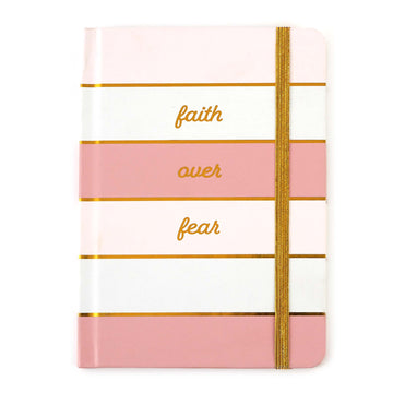 80 Sht/160 Pg Small Book Bound Religious H Stamp Journal, Faith/Fear 7.25" X 5.25",1 Design