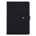 128 Sht/256 Page Soft Pu Leather Cover Journal, 5.5"W X 8"L, Black Color