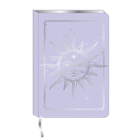 128Sht/256Pge Pu Journal Deboss W/Hot Stamp/Gilded Edge, 8.25"X 5.625", Silver Sun