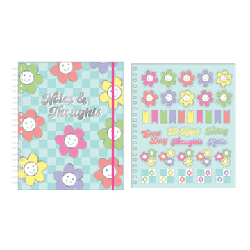 130 Sheets/260 Pages Mega Spiral Journal W/Hot Stamp/2 Sticker Shts, Daisynotes,11.25"X9.25"