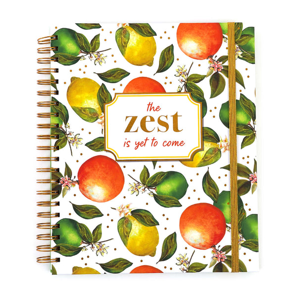 140Sht/280Pge Mega Spiral Zesty Orange Hot Stamp Notebook, 11.25"X9.25"