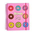 140Sht/280Pge Mega Spiral Hot Stamp Notebook, Donut Give Up, 11.25"X9.25"