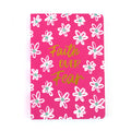 140 Sheet Perfect Bound Embossed Notebook, Religious Pink Floral, 7 X 10"