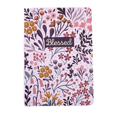 140 Sheet Perfect Bound Embossed Notebook, Religious-Blessed, 7 X 10"