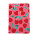 140 Sheet Perfect Bound Embossed Notebook, Cherries, 7 X 10"