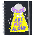 140Sht/280Pge Mega Spiral Notebook W/Hot Stamp, We'Re Not Alone, 11.25"X9.25"