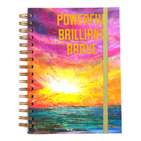 160 Sht Jumbo Spiral Sunset Brights Hot Stamp Journal, 8.5"X6.25"