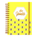 160Sht/320Pg Bee Humble Hot Stamp Chunky Spiral Journal, 8.5"X6.25"