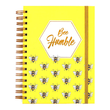 160Sht/320Pg Bee Humble Hot Stamp Chunky Spiral Journal, 8.5"X6.25"