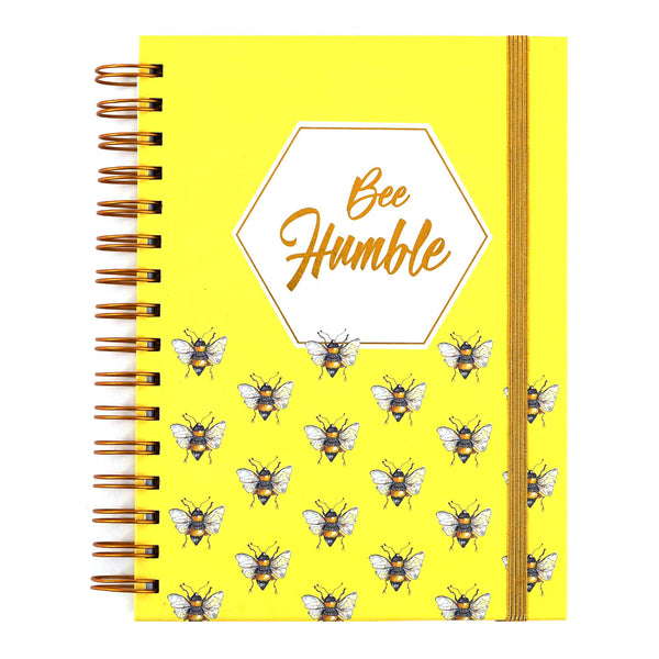 160Sht/320Pg Bee Humble Hot Stamp Chunky Spiral Journal, 8.5"X6.25"