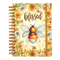 160Sht/320Pg Religious Bee Blessed Glitter Chunky Spiral Journal, 8.5"X6.25"