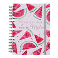 160Sht/320Pg Watermelon Hot Stamp Chunky Spiral Journal, 8.5"X6.25"