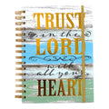 160 Sht Jumbo Spiral Religious Hot Stamp Trust In The Lord Journal, 8.5"X6.25"