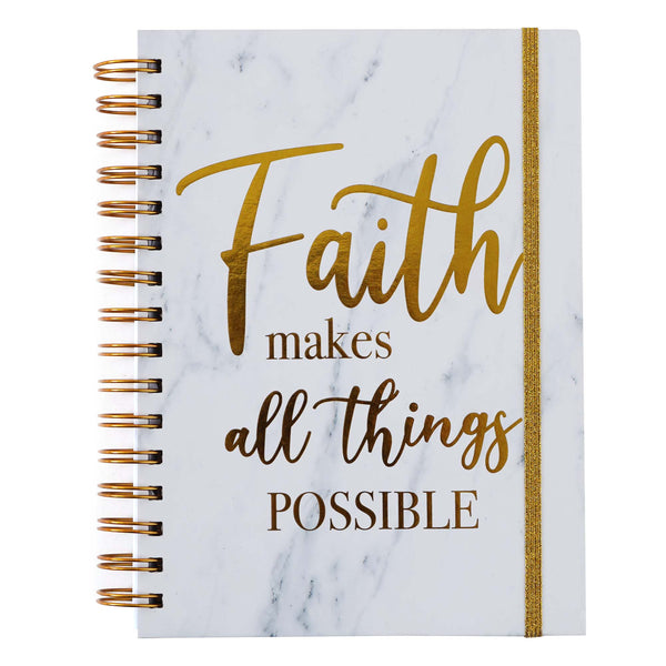 160 Sht Jumbo Spiral Hot Stamp Journal, Farmhouse Faith, 8.5" X 6.25"