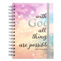 160 Sht Jumbo Spiral Religious Wishful Blessings Hot Stamp Journal, 8.5"X6.25"