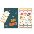 160Sht/320 Pge Bookbound Journal W/2 Sticker Shts & Giftcard Holder, Bee Happy, 8.5"Lx6"W