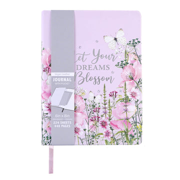 224Sht Pu Journal W/Inside Pocket, Wildflowers, 6" X 8", Printed