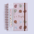 160Sht/320Pge Jumbo Spiral Blush Florals Chunky Journal W/Pen, 8.5" X 6.25"