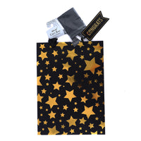 Extra Large All Occasion Golden Stars Hot Stamp Gift Bag, With Tissue