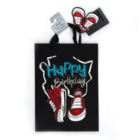 Extra Large Birthday Red Sneakers Hot Stamp Gift Bag, With Tissue