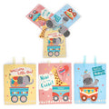 3Pk Large Baby Circus Glitter Pop Layer Gift Bags, 3 Designs