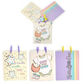 3Pk Large Baby'S Pretty In Pastels Hot Stamp Gift Bags, 3 Designs