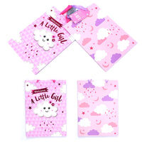 2Pk Extra Large Baby Girl Cloud Hot Stamp/Glitter Gift Bags