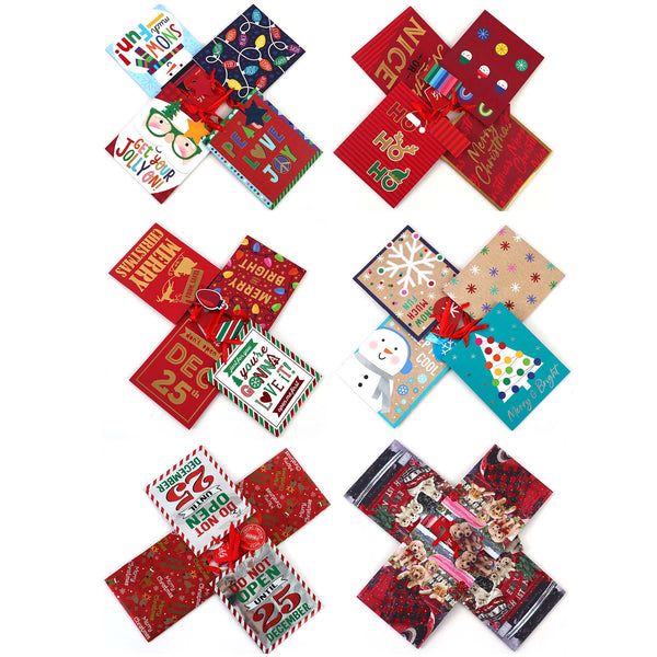 4Pk Medium Christmas Bags, 6 Assortments