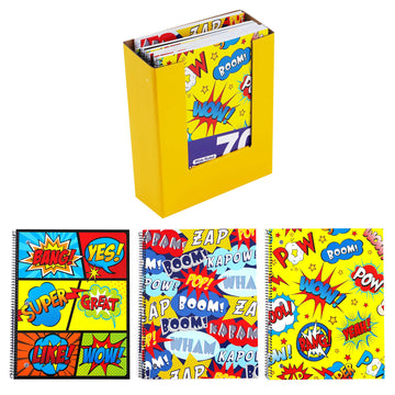 1 Subject Comic Book Prints Spiral Notebook