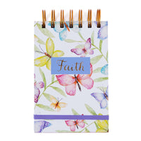 150Sht Top Spiral Chunky Spiral List Pad, Religious Faith Butterfly, 6" X 4", 1 Design