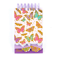 180 Sheet Butterfly 'Faith" Religious Tiered Spiral List Pad W/Hot Stamp, 6.875" X 4"